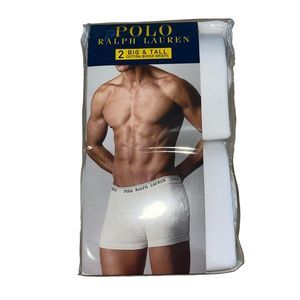Ralph Lauren 2 Big and Tall Cotton White Boxer Briefs New Size 4X